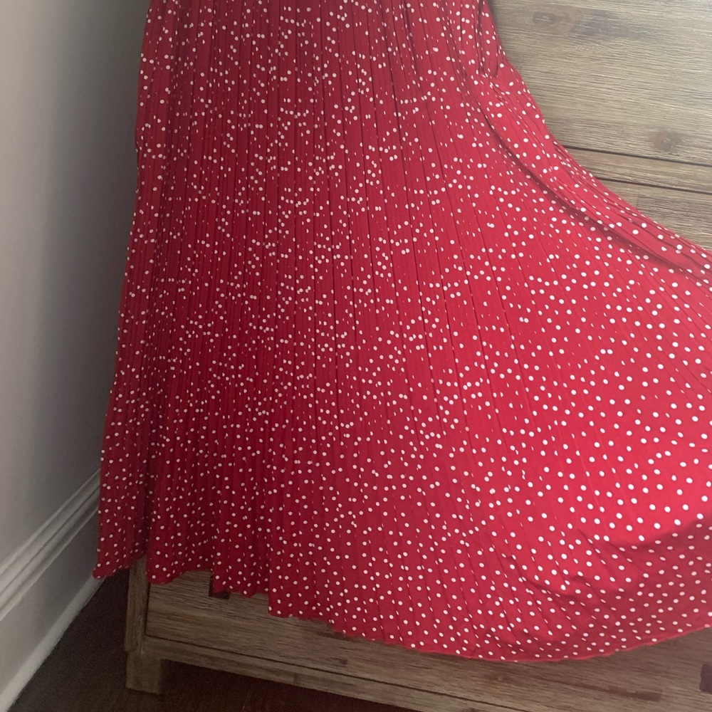 Red Skirt w/ white polka dots